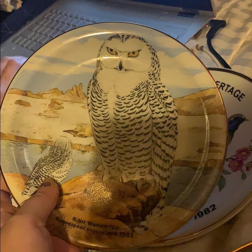 Glass oval plate 1980